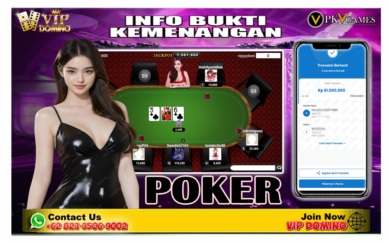 💥 Menang 81 Juta Bermain Game Poker di VIP Domino! Bukti Nyata, Bukan Sekadar Mimpi!