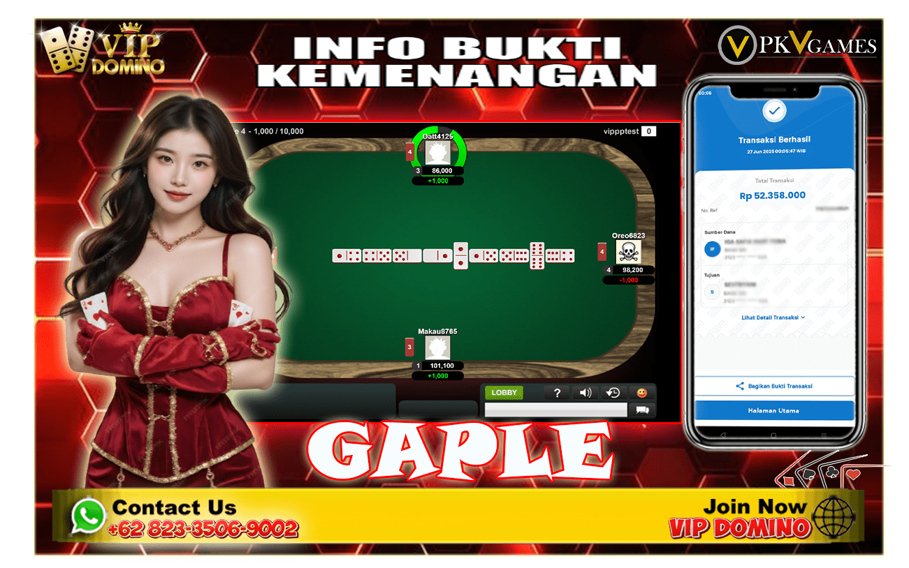 🀄 Menang Besar Main Gaple di VIP DOMINO – Bukti Gacor dari Permainan Rakyat!