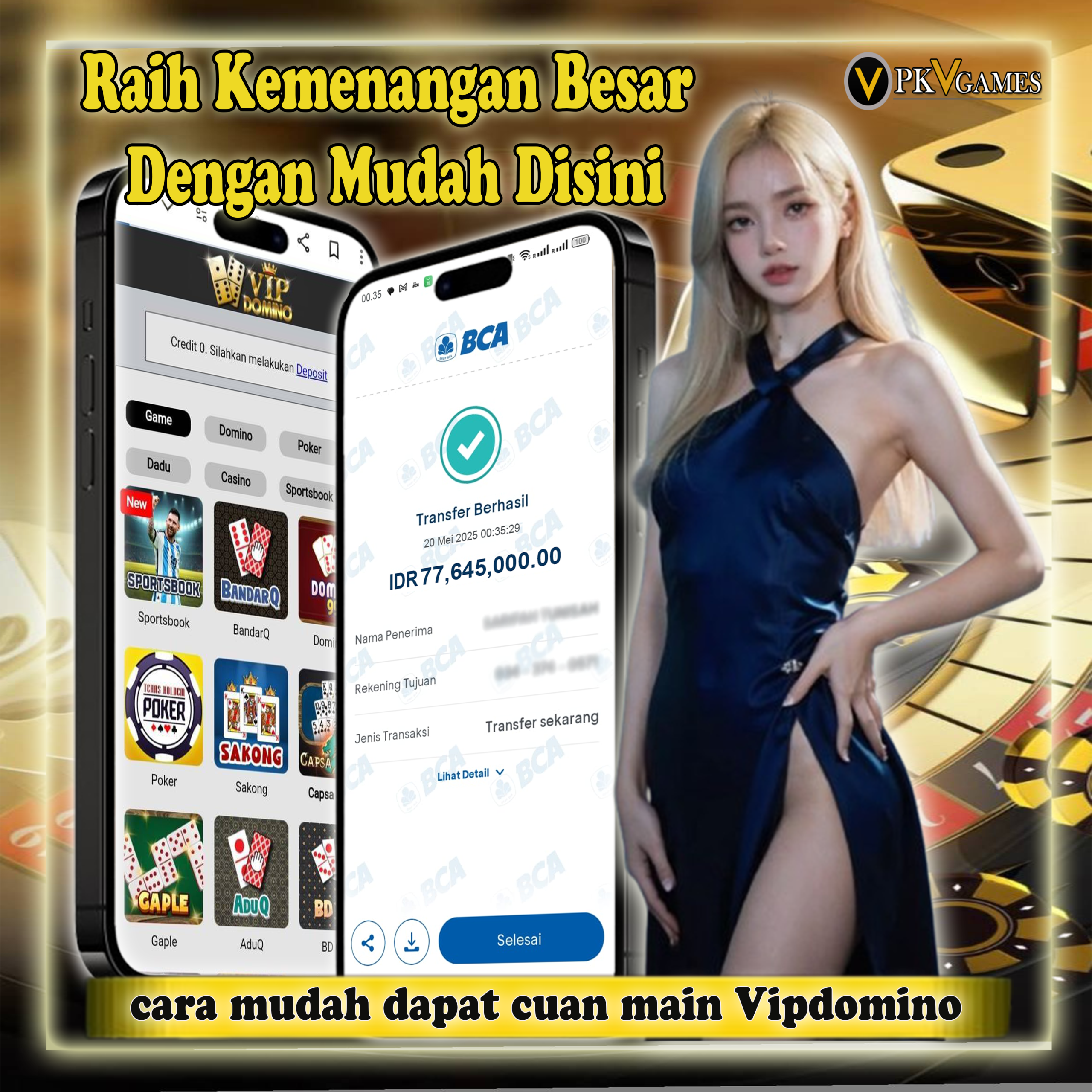 Kemenangan 77 Juta Hari Ini Bermain Bandar Q di VIPDOMINO – Jackpot Real, Cuan Total!