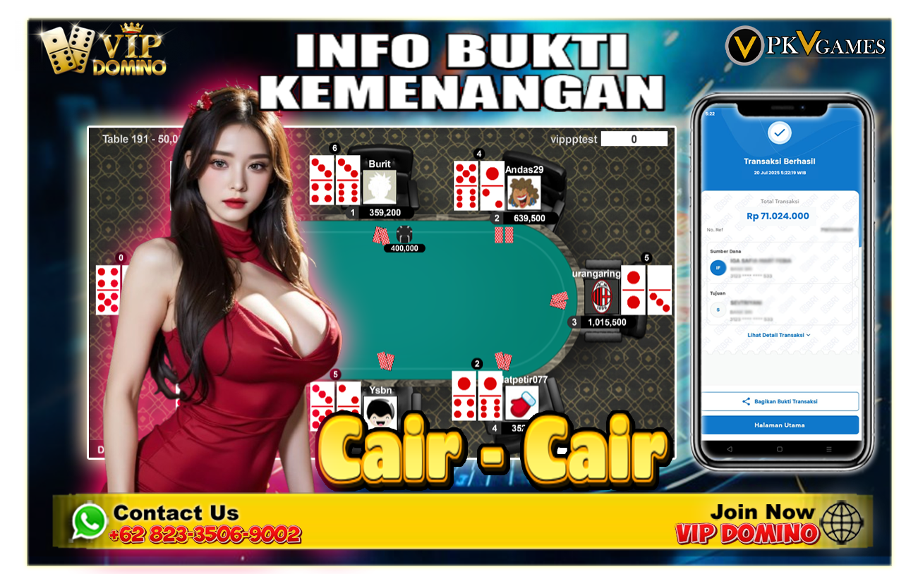 🃏 Menang 71 Juta Bermain AduQ di VIP DOMINO – Bukti Nyata Permainan Gacor!