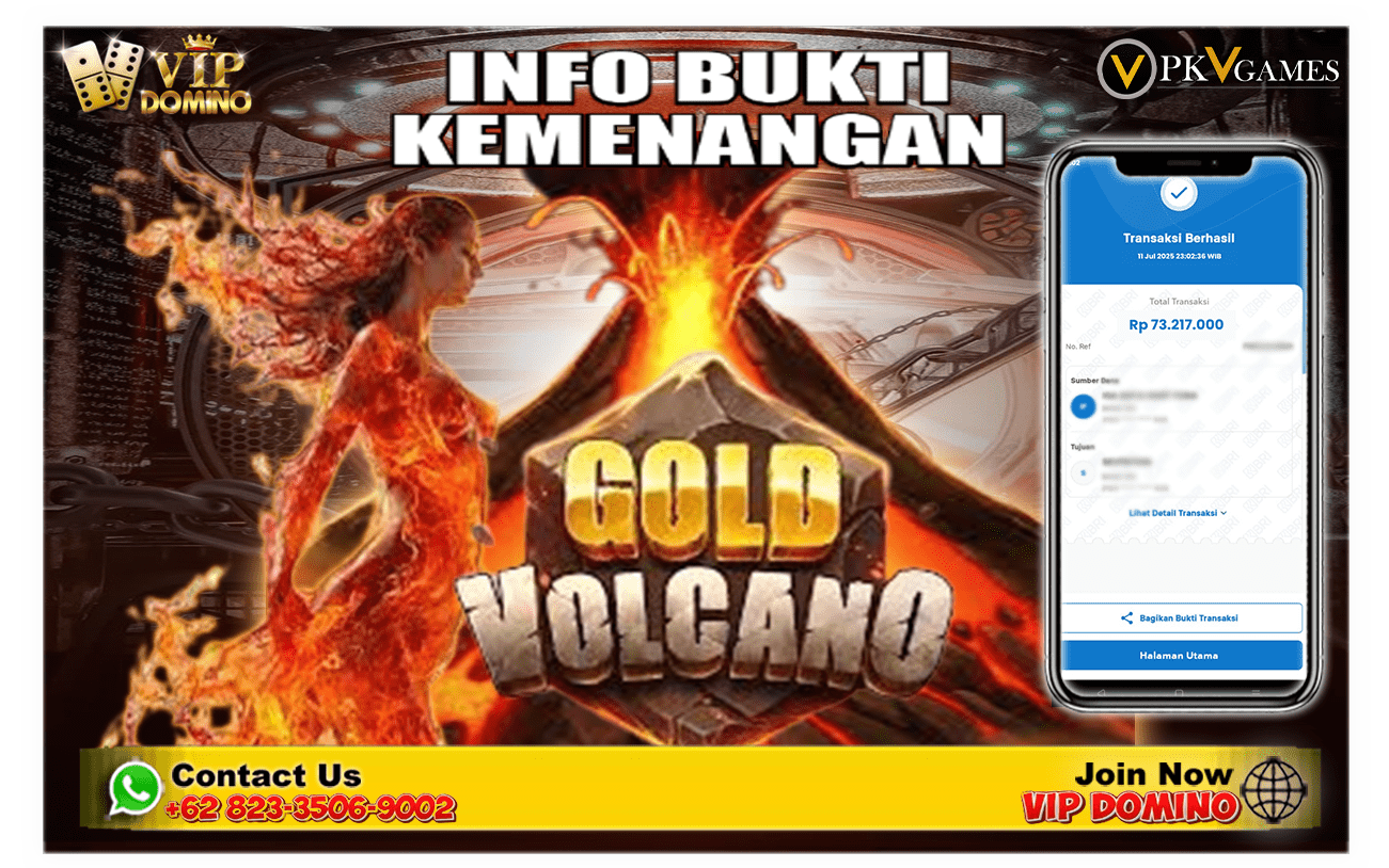 🌋 Menang 73 Juta di Slot Gold Volcano – VIPDOMINO Buktikan Slot Gacor Masih Ada!