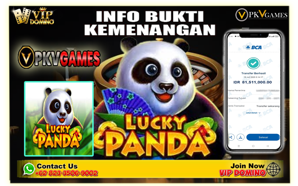 🎰 Jackpot 81 Juta di Slot Lucky Panda – Sensasi Gacor dari VIP DOMINO!