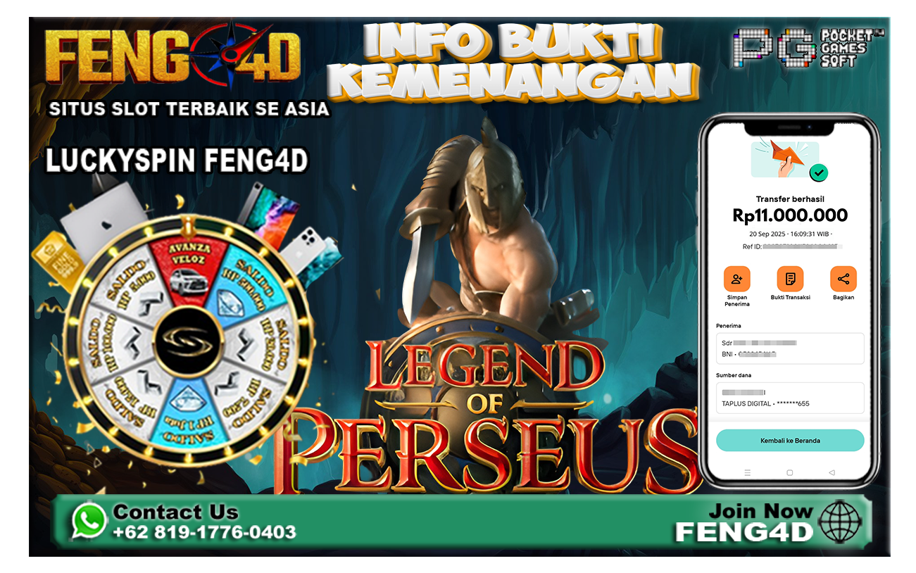 Bukti Kemenangan Slot Legend of Perseus Rp 11 Juta di Feng4D – Petualangan Epik Berhadiah Jackpot!