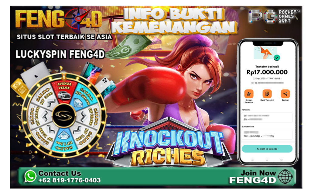 Bukti Kemenangan Slot Knockout Riches Rp 17 Juta di Feng4D - Dengan Modal 200ribu?