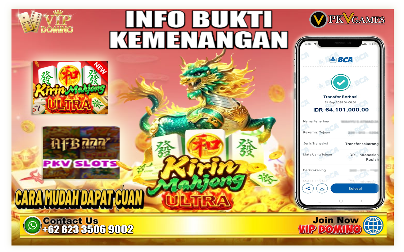 Kemenangan Fantastis! 64 Juta Cair dari VIP DOMINO Situs Gacor Terpercaya