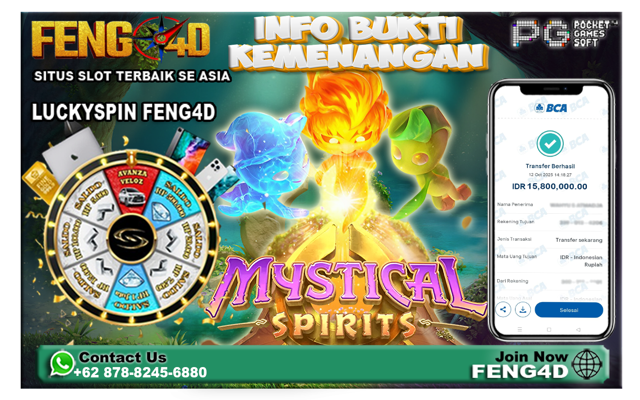 Kemenangan Slot Mystical Spirits PG SOFT Berikan Rp 15,8 Juta di Feng4D