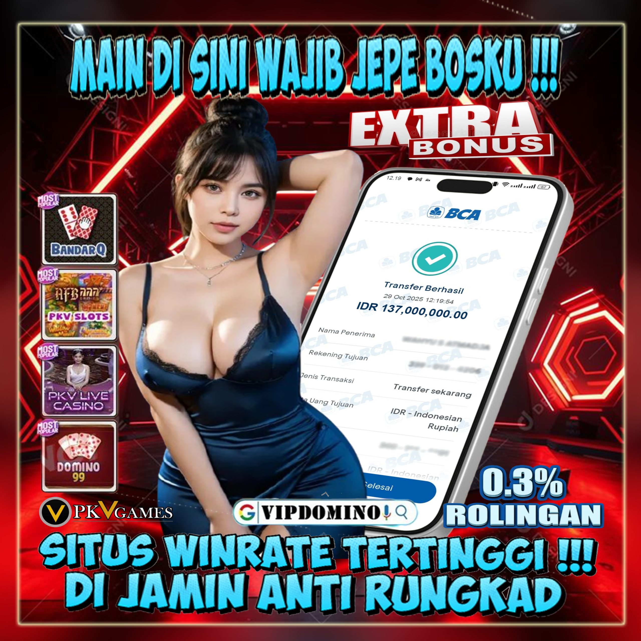 ๐ฐ Kemenangan Fantastis! 137 Juta Berhasil Diraih Bermain di VIP DOMINO ๐