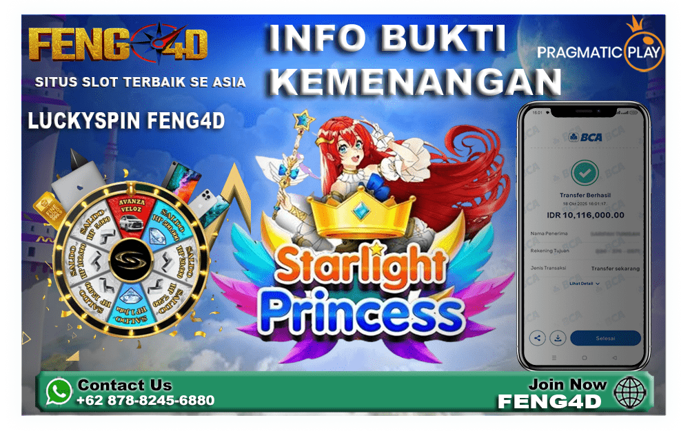Kemenangan Besar Bermain Starlight Princess di FENG4D