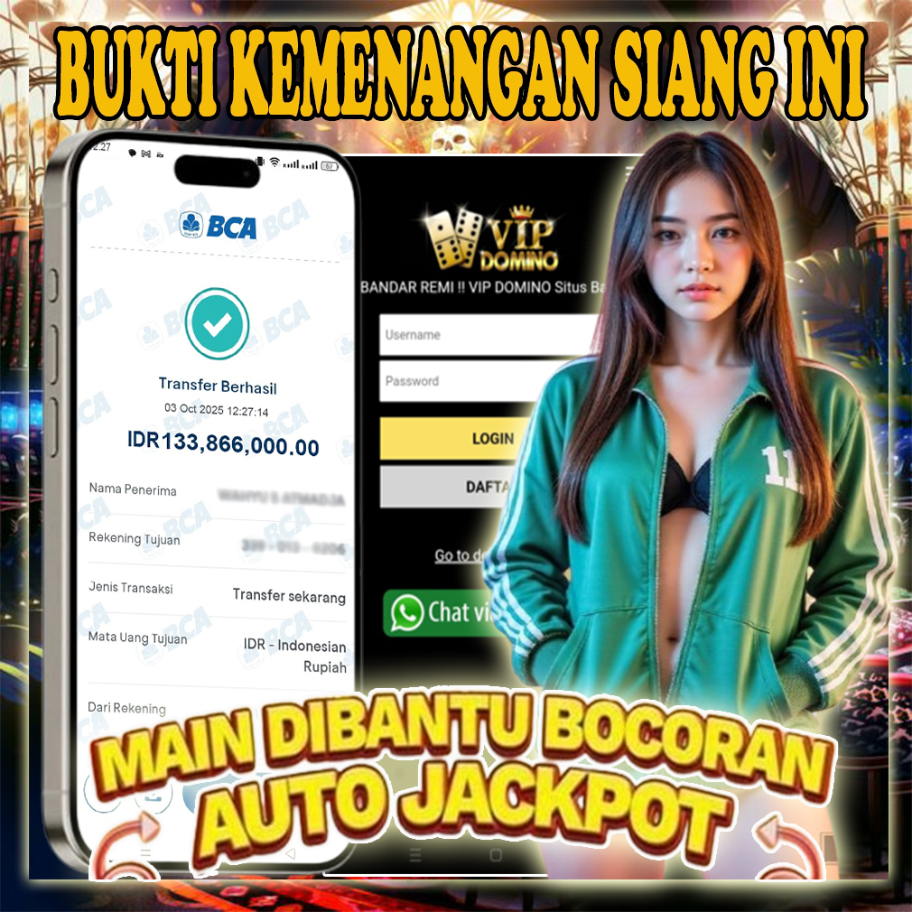 💎 Kemenangan Spektakuler 133 Juta Bermain Game di VIP DOMINO 🎉