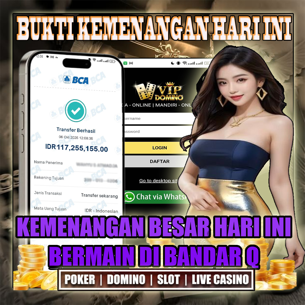 💎 Kemenangan 117 Juta Bermain Game BandarQ di VIP DOMINO Gacor Terpercaya 🎉