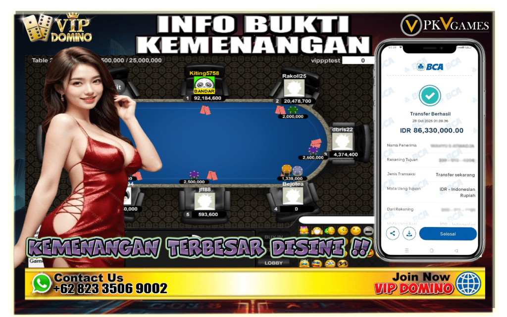Main di VIP DOMINO Wede Besar Tiap Hari! Jepe Lagi 89 Juta di Game BandarQ