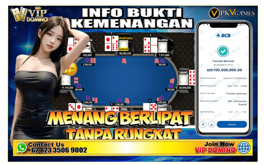 Wede Fantastis Cuma Bisa Bermain di PKV Games VIP DOMINO!