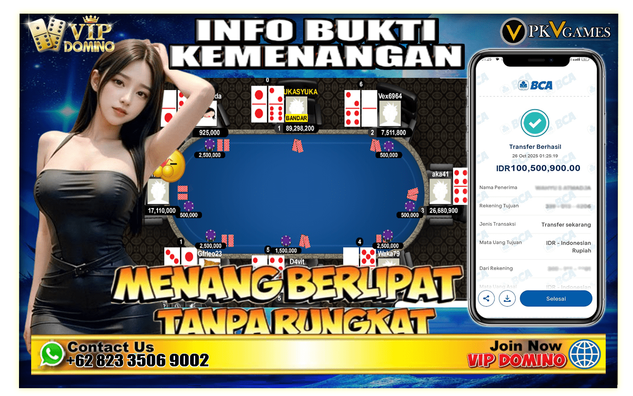 Wede Fantastis Cuma Bisa Bermain di PKV Games VIP DOMINO!