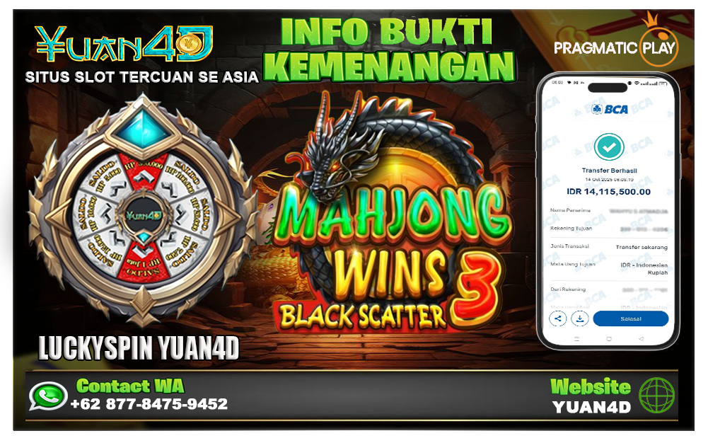 Kemenangan Spektakuler Slot Mahjong Wins 3 Black Scatter di YUAN4D