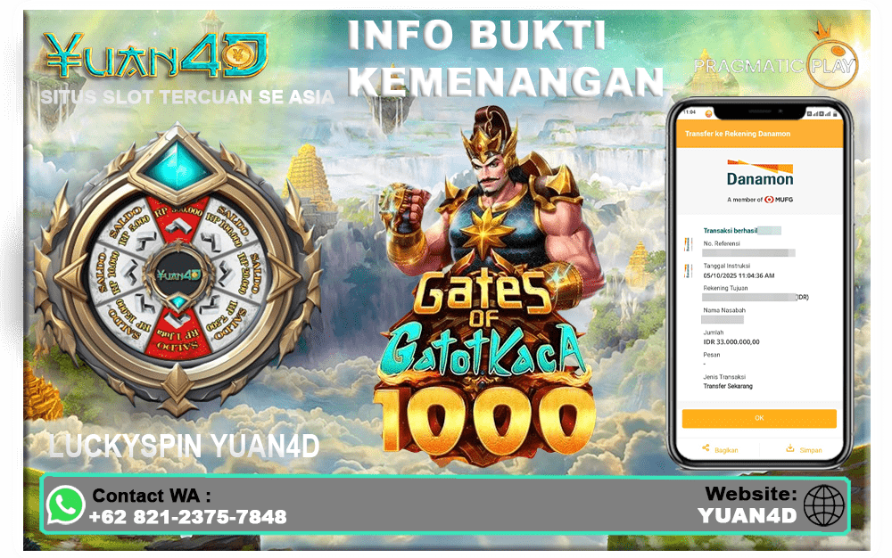 Bukti Kemenangan Gates of Gatot Kaca 1000 di YUAN4D!