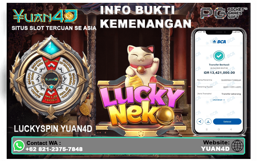 Lucky Neko di YUAN4D slot kucing emas