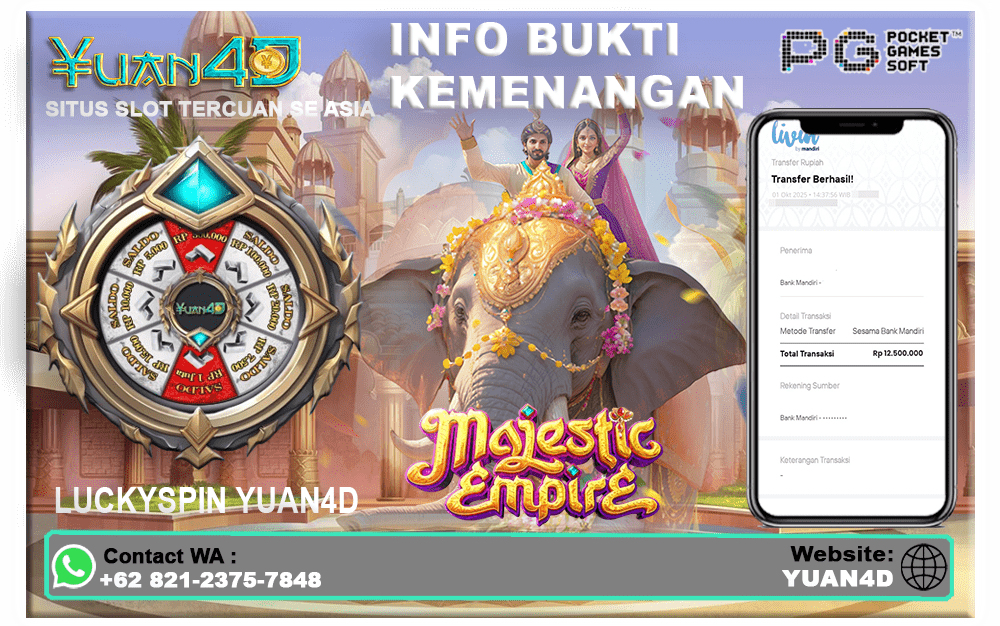 Kemenangan Besar Slot Majestic Empire di YUAN4D!