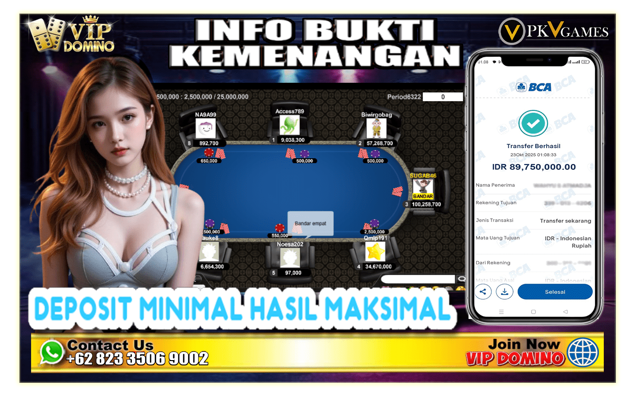Wede Fantastis Cuma Bisa Bermain di PKV Games VIP DOMINO!