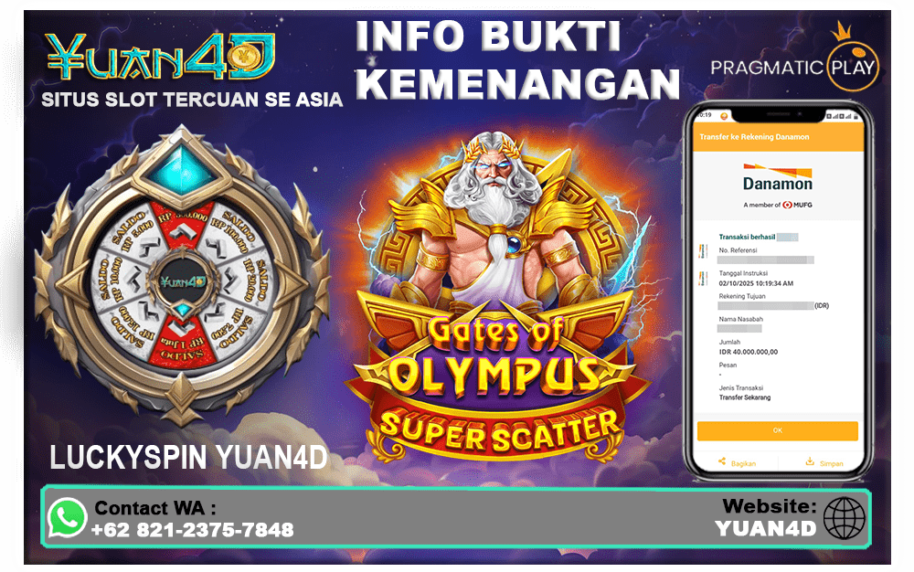 Kemenangan Besar Gates of Olympus Super Scatter di YUAN4D