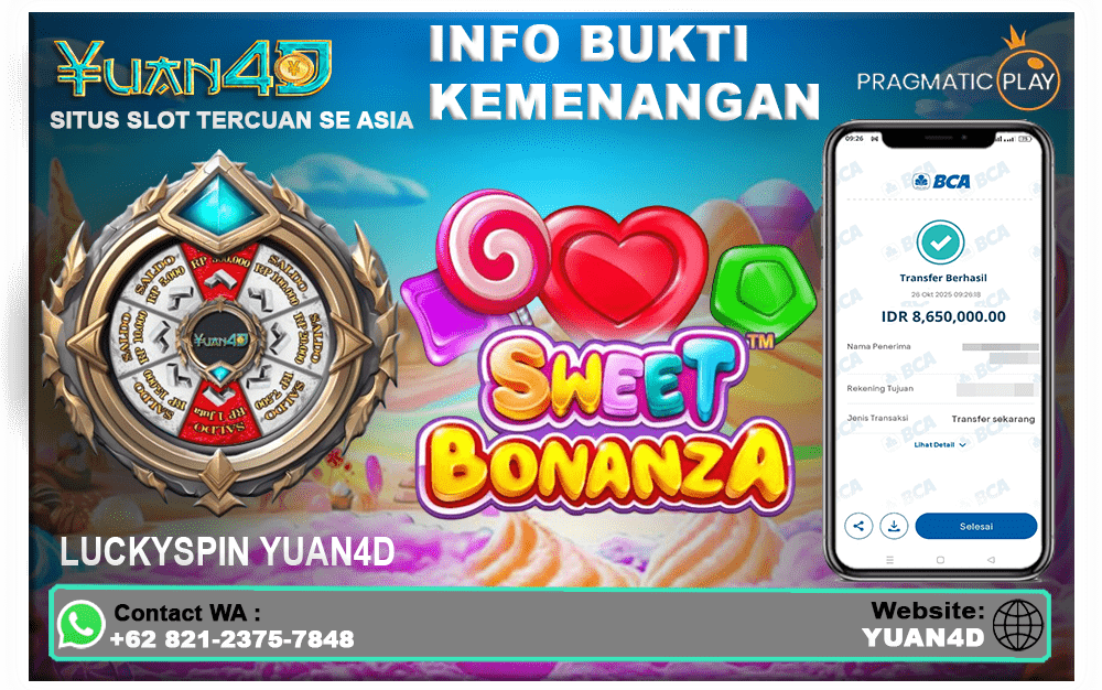 Bukti Kemenangan Sweet Bonanza di YUAN4D – Manisnya Kemenangan Besar di Dunia Permen!