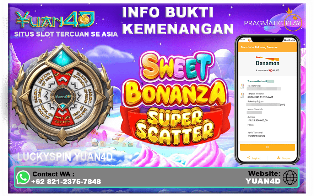 Kemenangan Bermain Sweet Bonanza Super Scatter di YUAN4D