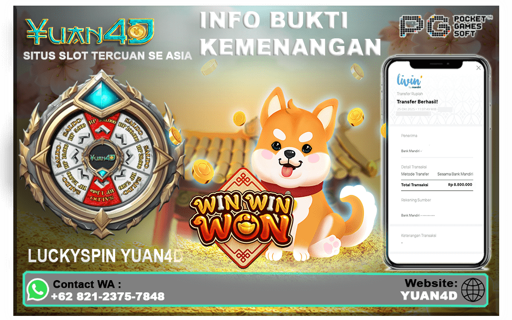 Win Win Won di YUAN4D – Slot Anjing Keberuntungan dengan Kemenangan Besar!