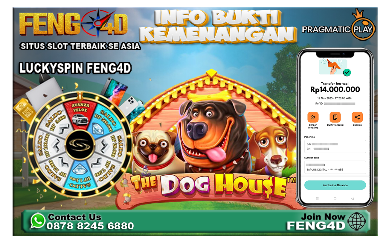 Kemenangan Slot The Dog House Raup Rp 14 Juta di Feng4D