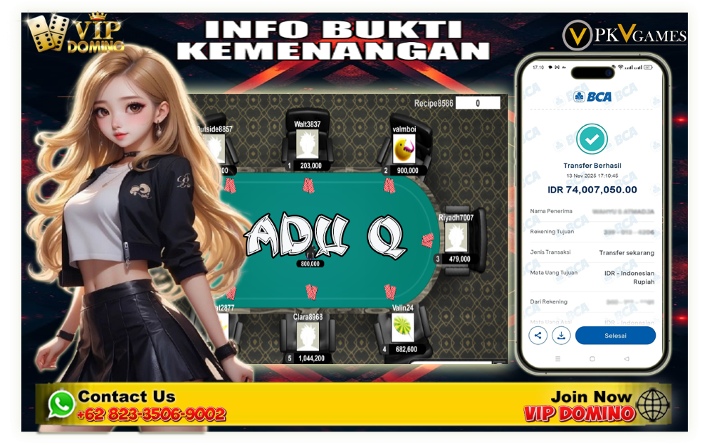 Adu Q Tergacor & Terpercaya Cuma di VIP DOMINO