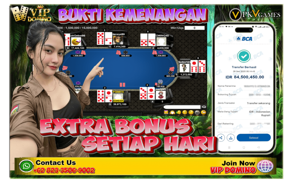 Wede Lagi! Game Tercuan BandarQ di Situs PKV Game VIP DOMINO Kembali Ngasih Cuan Besar