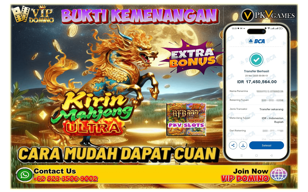PKV Slots VIP Domino: Modal Receh Gampang Maxwin, Kirin Megaways Menyala Bosku!