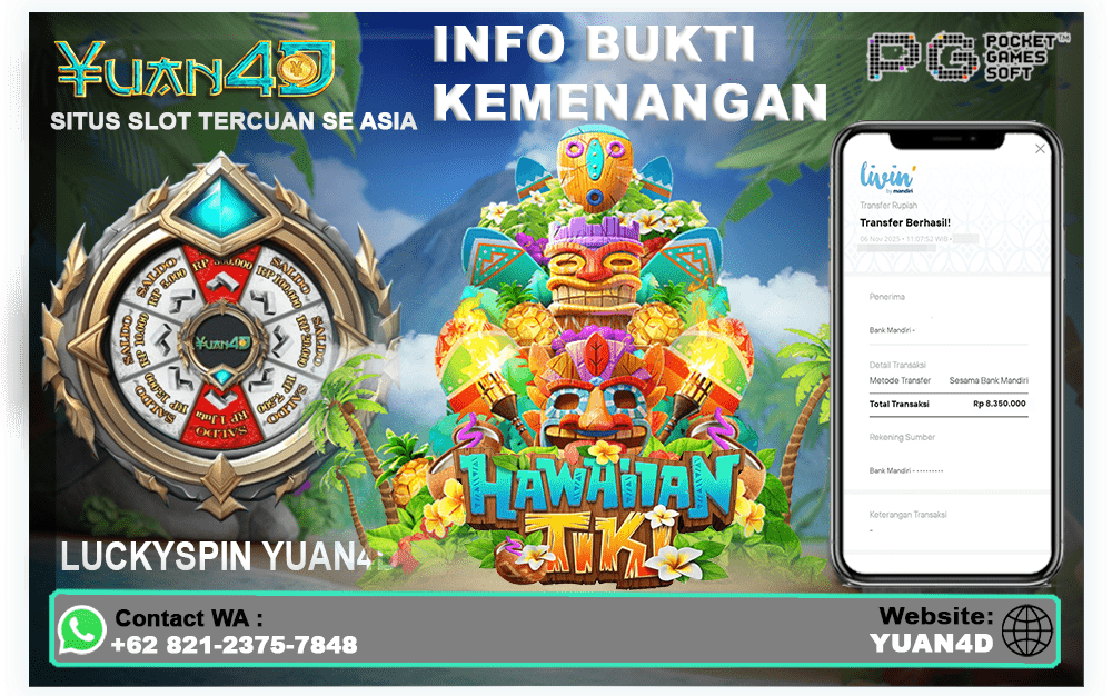 Kemenangan Bermain Slot Hawaiian Tiki di YUAN4D: Sensasi Liburan dengan Jackpot Fantastis!