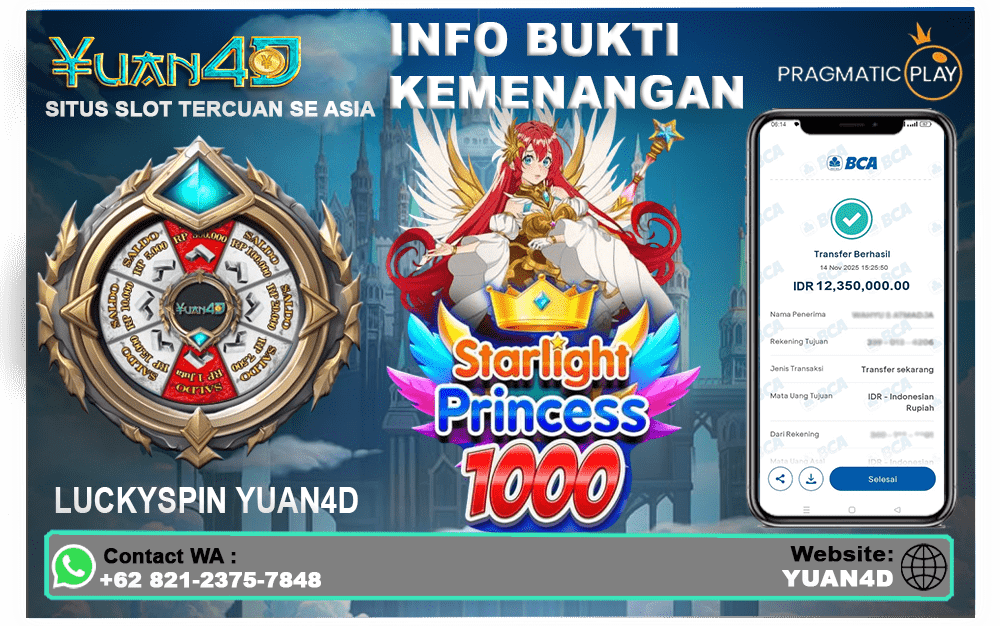 Pasti Gacor Main di YUAN4D, Auto Maxwin Modal Receh di Starlight Princess
