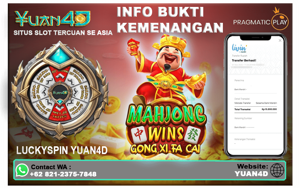 Mahjong Wins – Gong Xi Fa Cai di YUAN4D: Kemenangan Besar Bernuansa Keberuntungan Asia!