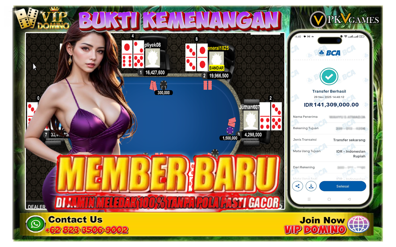 Kemenangan Fantastis 141 Juta! Game VIP DOMINO Kembali Buktikan Kegacorannya