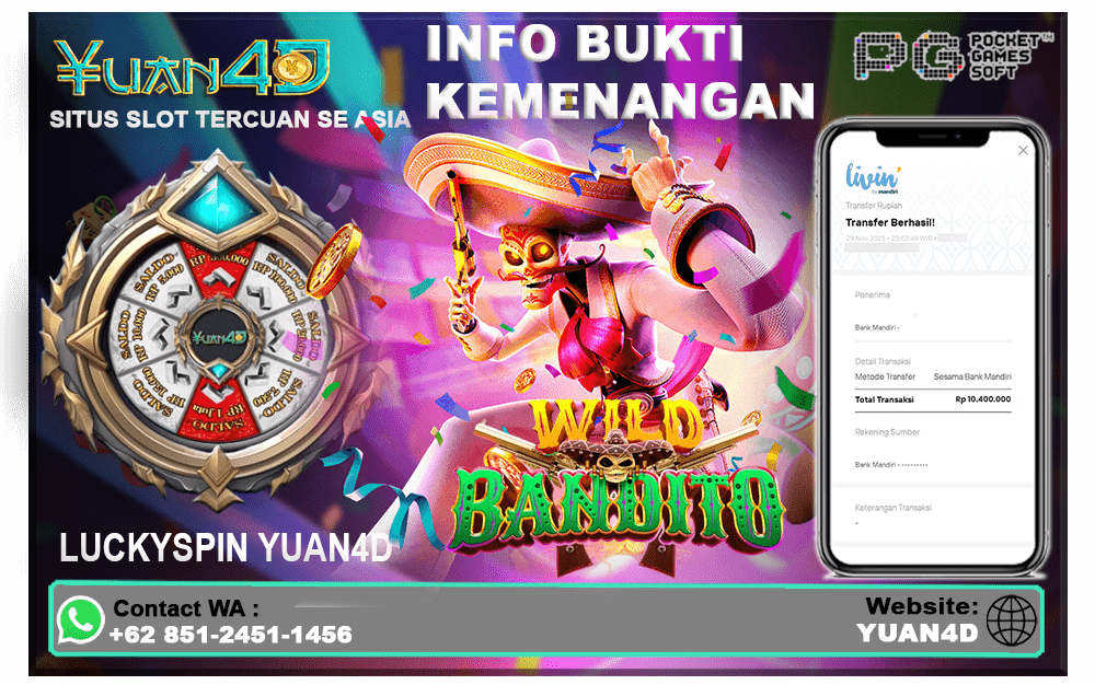 Kemenangan Slot Wild Bandito – Hoki Besar Pecah di YUAN4D!