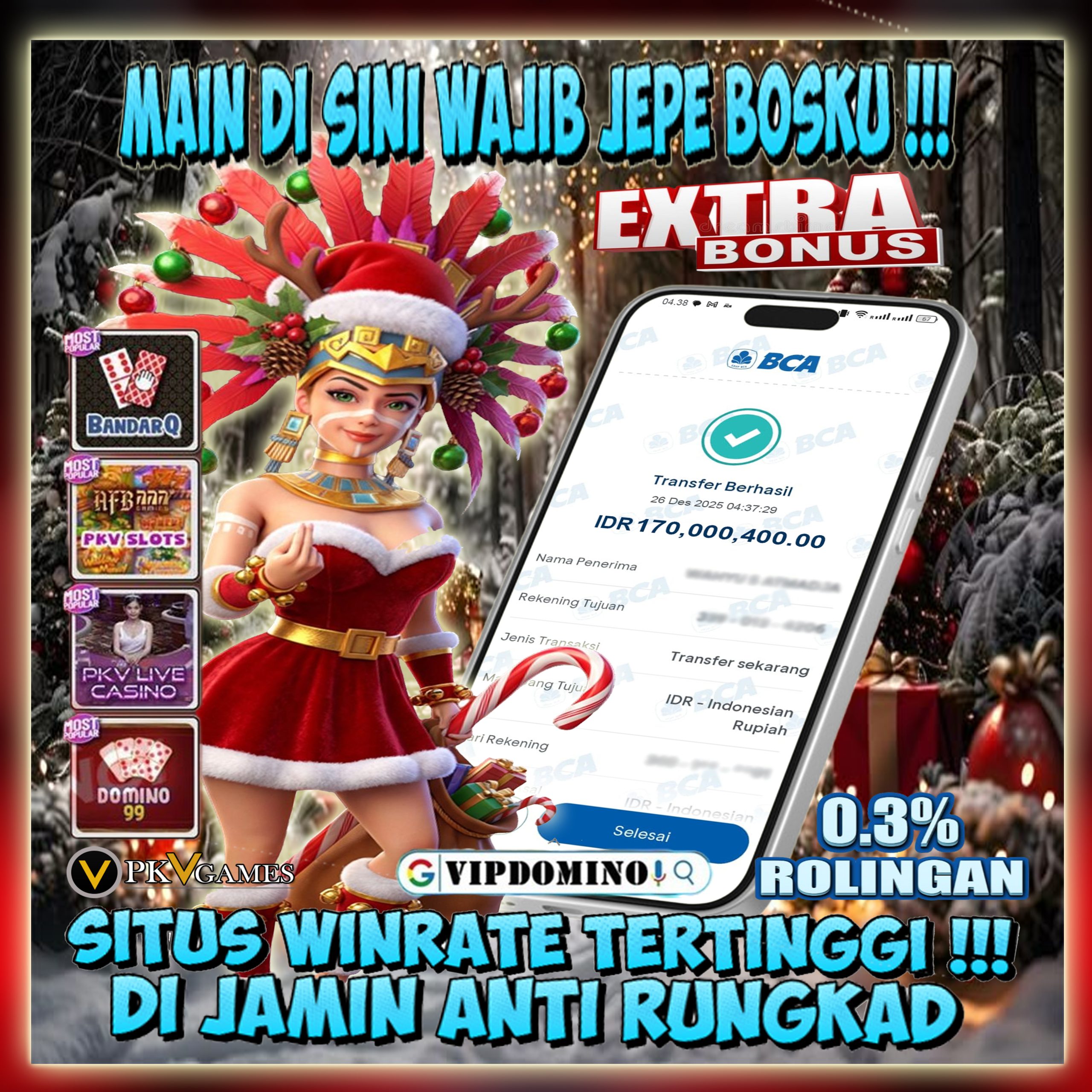 VIP Domino Gacor Parah! Bermain Hari Ini Berhasil Raih Kemenangan Fantastis 170 Juta