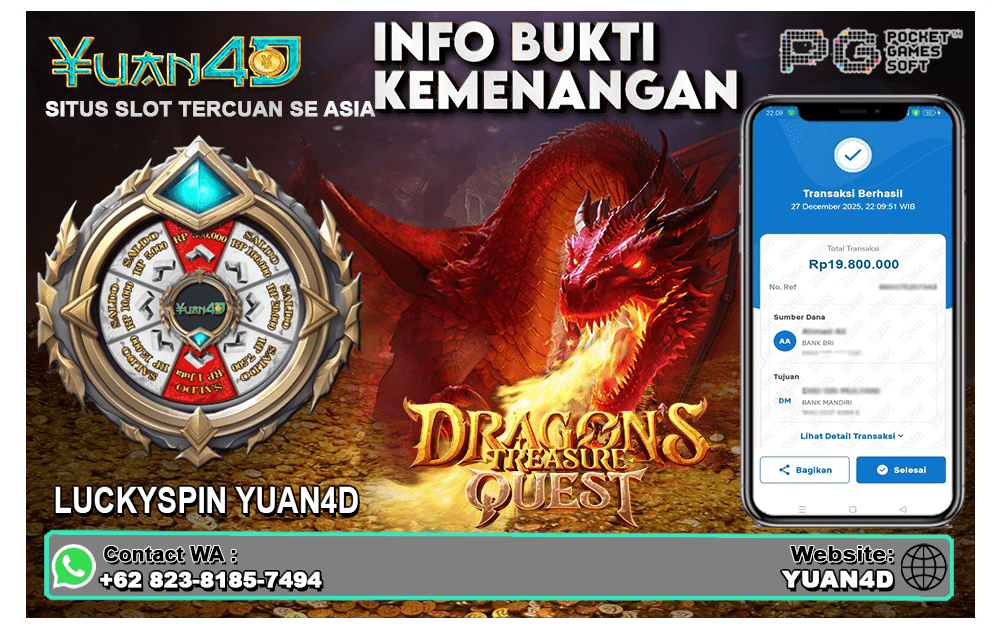 Kemenangan Fantastis Slot Dragon’s Treasure Quest, Sekali Spin Langsung Panen Cuan