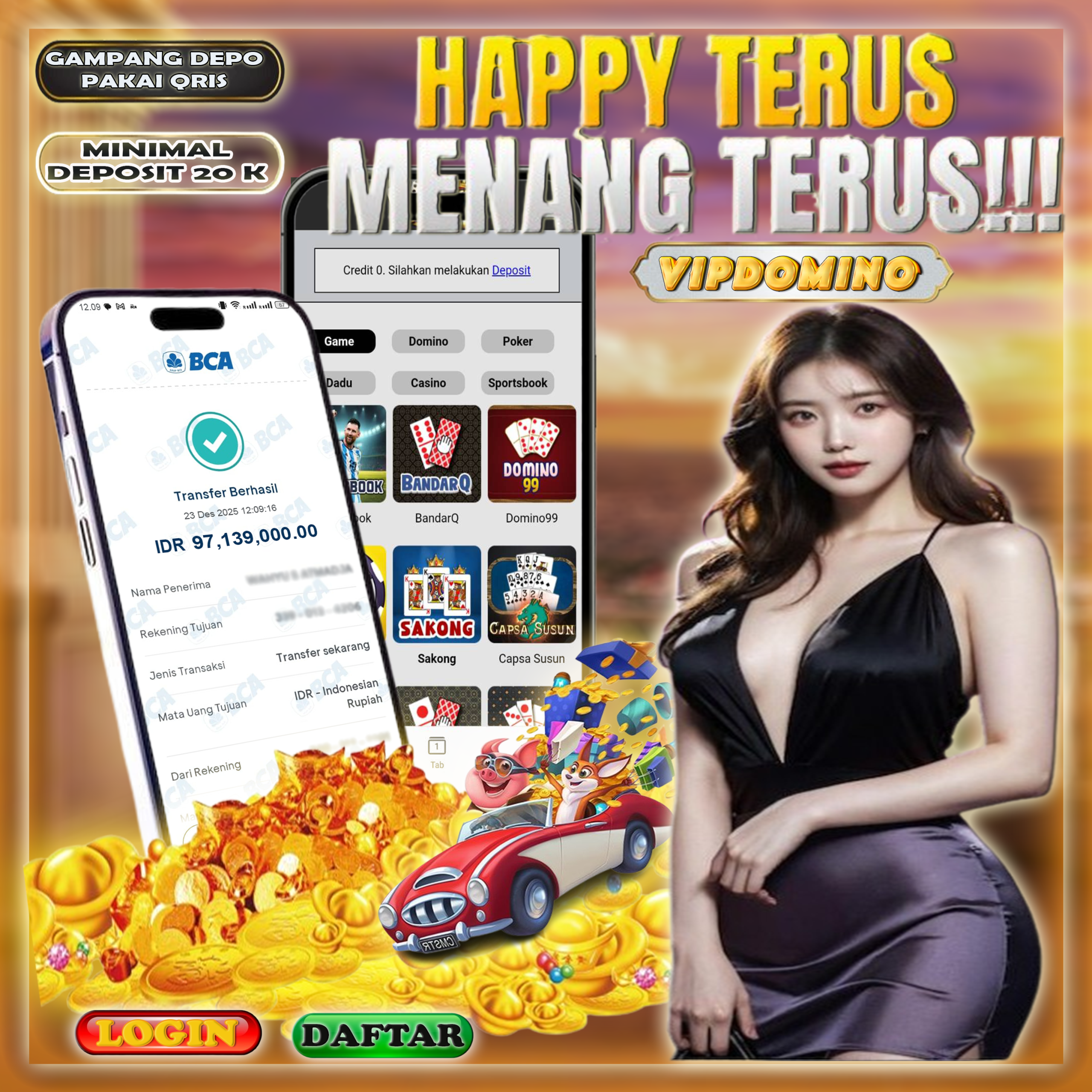 Hari Ini Full Senyum! Bermain di VIPDOMINO Berhasil Raih Kemenangan 97.139.000