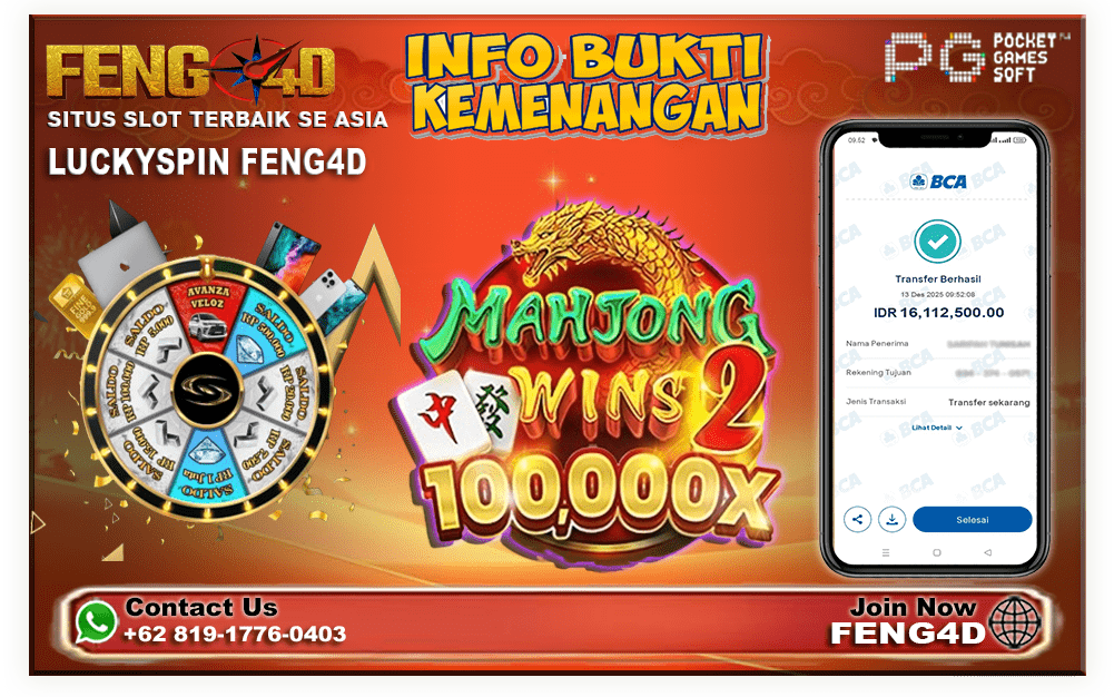 kemenangan bermain Mahjong Wins 2 dengan bukti transfer