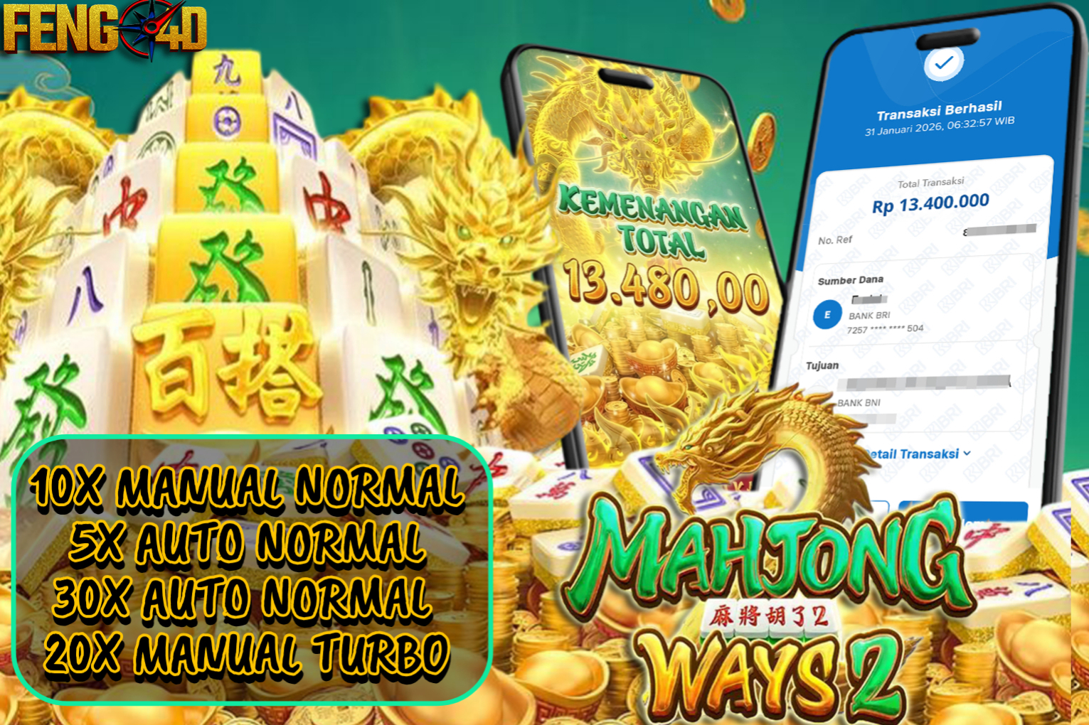 Pola Gacor Mahjong Ways 2 di FENG4D: Member WD Rp 13.400.000 Hari Ini!