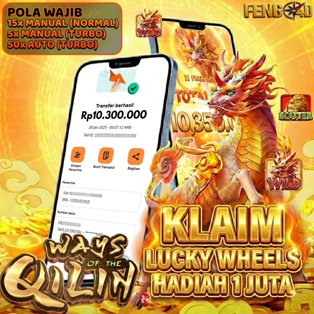 Gokil! Member Feng4D JP Paus 10 Juta di Ways of the Qilin, Ini Pola Rahasianya! ππ₯