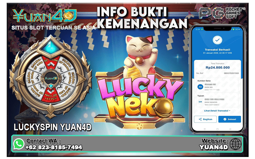 Kemenangan Fantastis Slot Lucky Neko, Kucing Keberuntungan Pembawa Cuan Besar