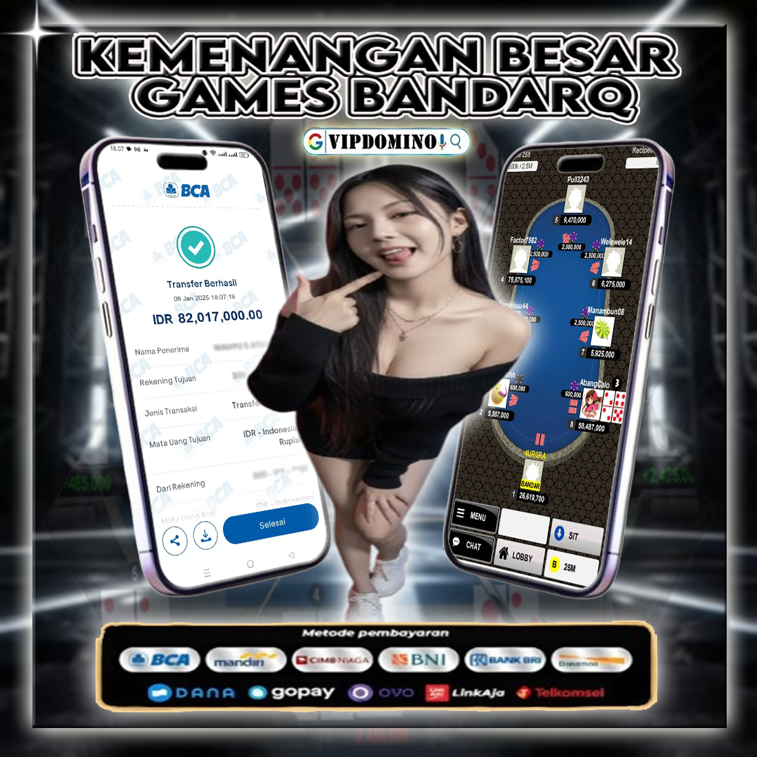 Kemenangan Fantastis Bermain BandarQ di VIP DOMINO, Cuan Besar Berhasil Diamankan!