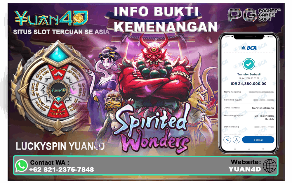 Kemenangan Slot Spirited Wonders, Keajaiban Roh Membawa Cuan Fantastis