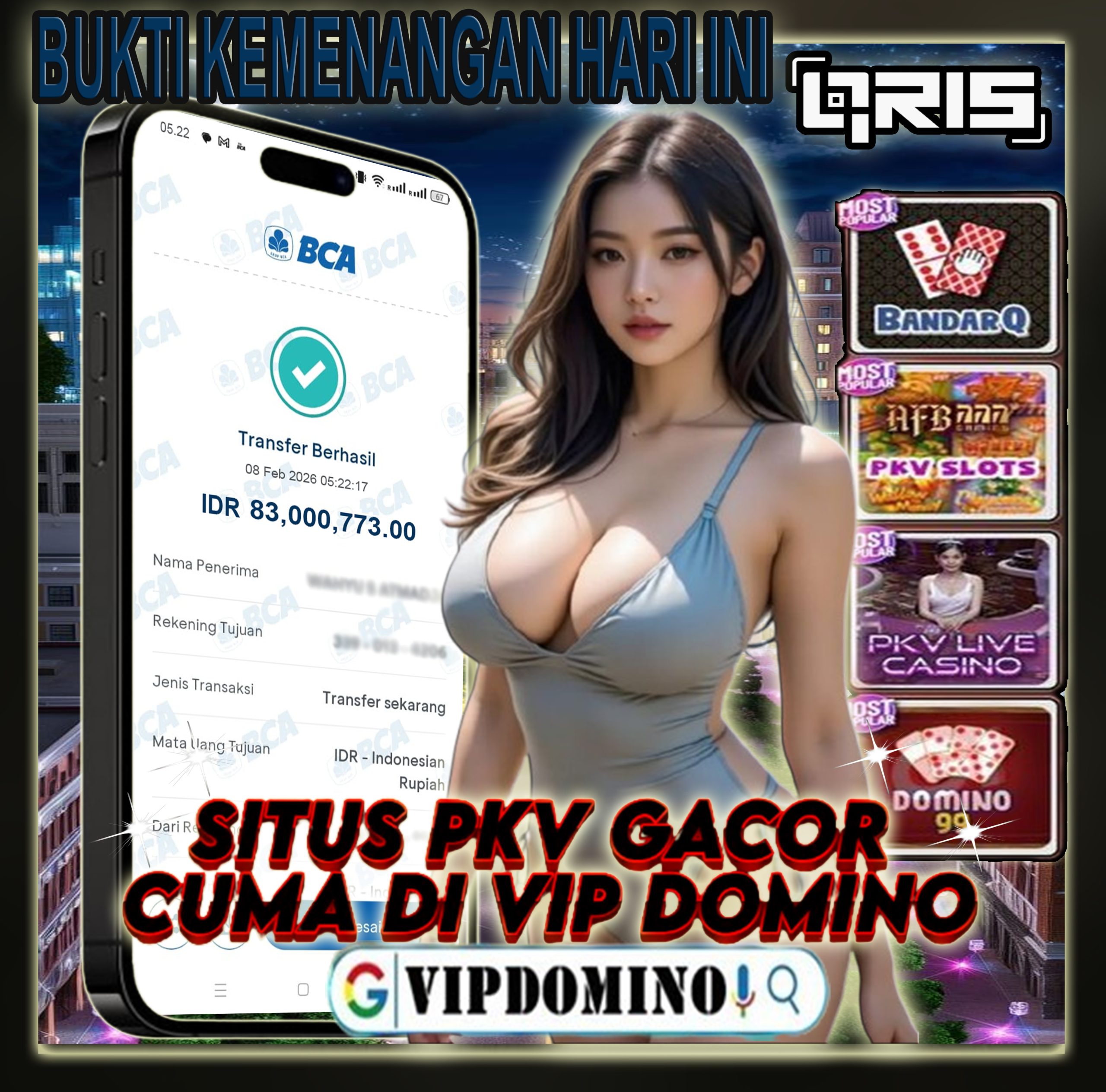 🎉 Kemenangan Menarik 83 Juta di VIP Domino