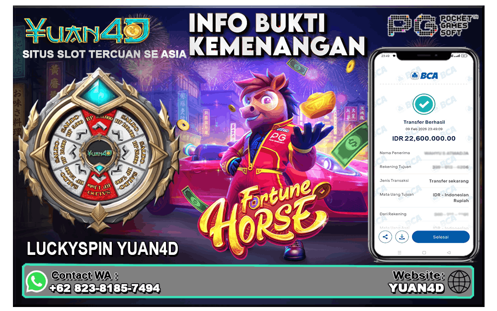 Kemenangan Slot Fortune Horse, Keberuntungan Kuda Emas Bikin Cuan Melaju Kencang